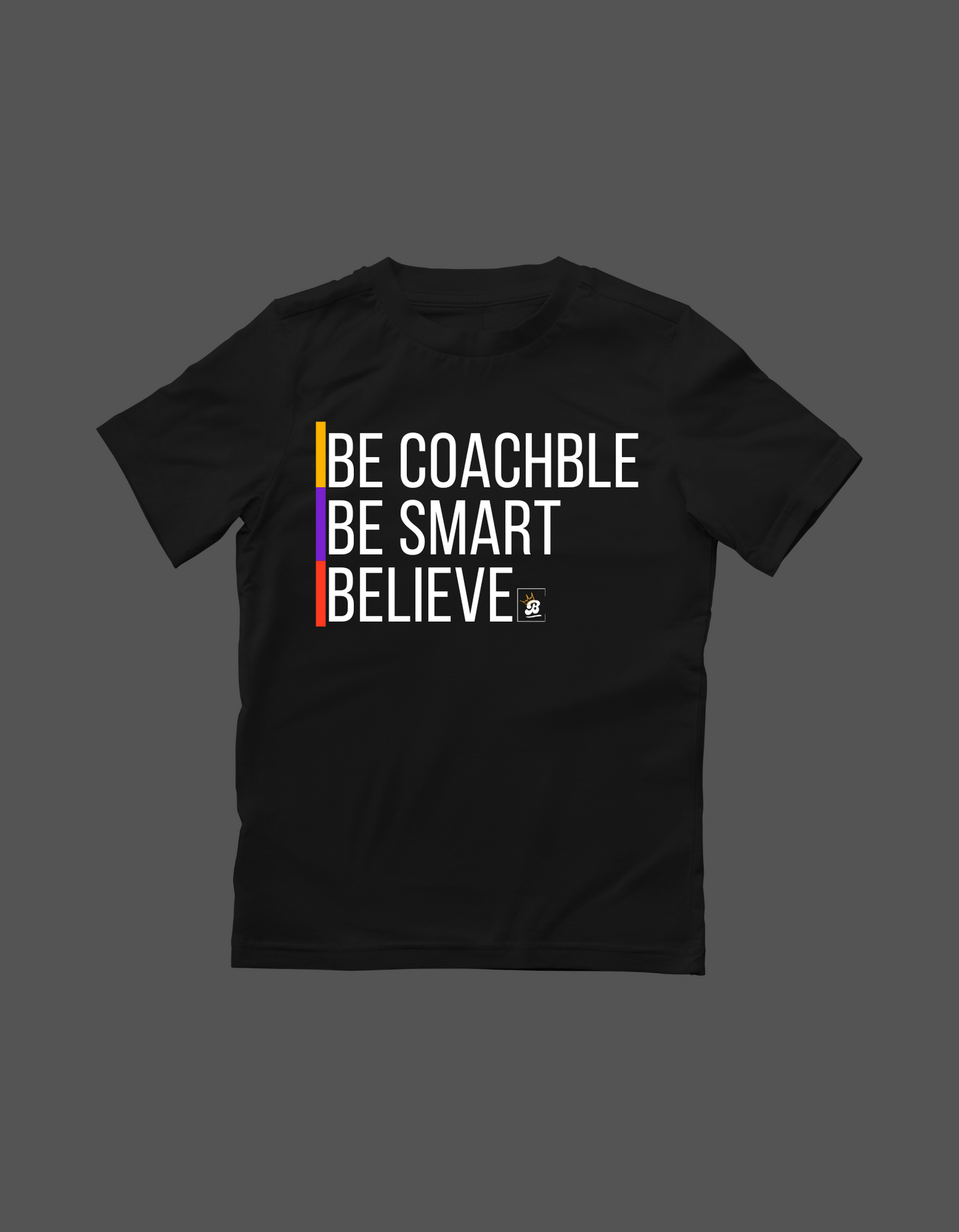 Short sleeve t-shirt "Be coachble"