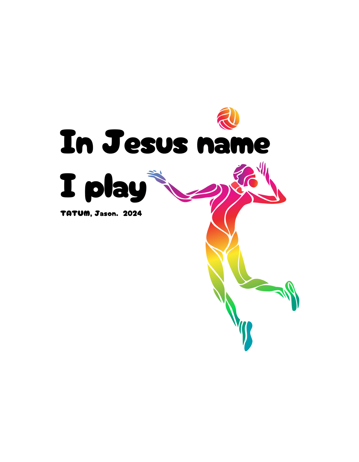 Short sleeve t-shirt "In Jesus name I Play"