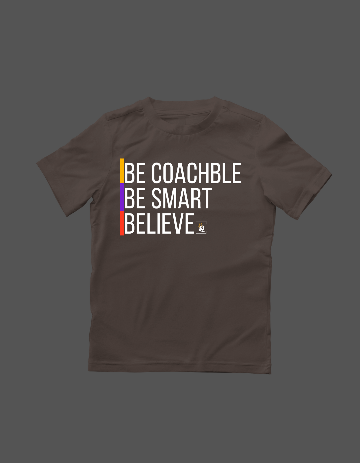 Short sleeve t-shirt "Be coachble"