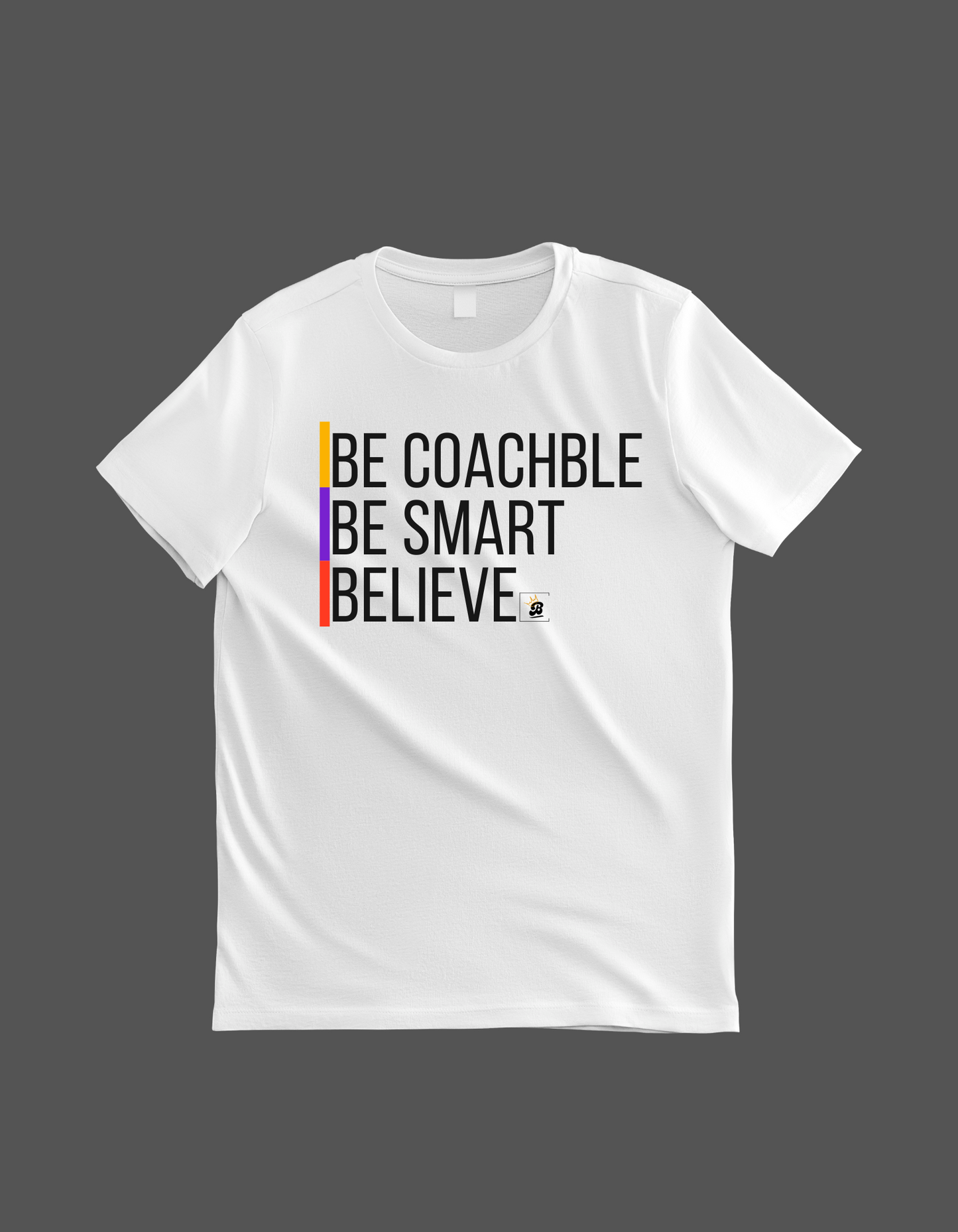 Short sleeve t-shirt "Be coachble"